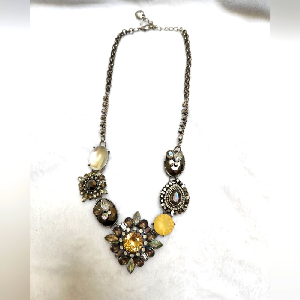 Betsey Johnson  multi crystal Necklace